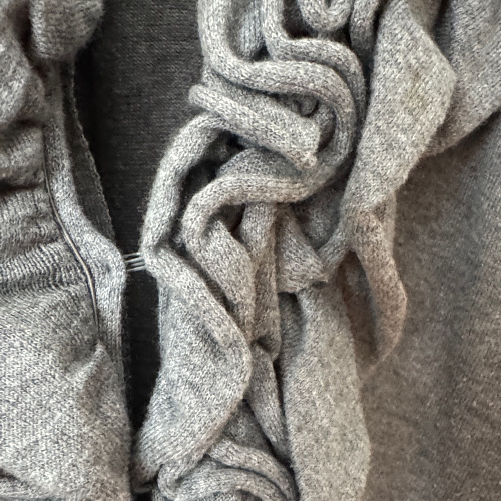 Madison Gray Ruffled Cardigan - Picture 3 of 5